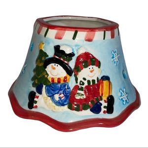 Ceramic Snowman Candle Topper